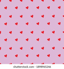 red color heart patterns on pink background vector