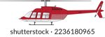 A red color helicopter vector illustration 