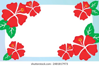 red color hibiscus pattern background
