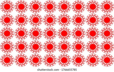 red color highlighted pattern on circular shape abstract for website background. 