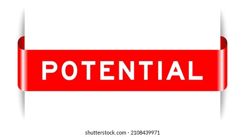 Eingelegter roter Farbmarkenbanner mit Wortpotenzial auf weißem Hintergrund