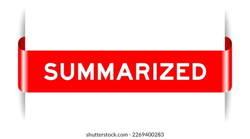 Eingelegter roter Farbmarkenbanner mit Wort auf weißem Hintergrund