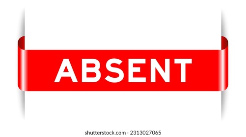 Rote Farbe, in das Etikett eingefügte Banner mit Wort auf weißem Hintergrund