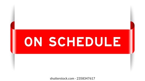 Banner de etiqueta insertado de color rojo con la palabra en la programación sobre fondo blanco