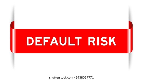 Banner de etiqueta insertado de color rojo con riesgo de palabra por defecto sobre fondo blanco