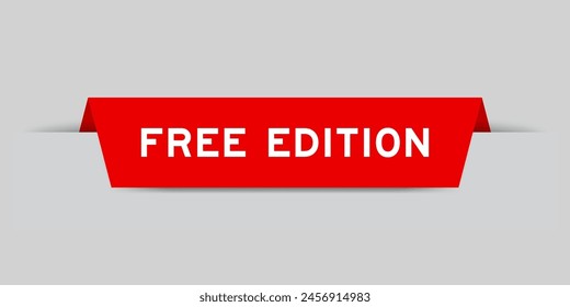 Etiqueta insertada en color rojo con edición libre de palabras sobre fondo gris
