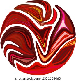 the red color inside symbolizes courage and glory like the color in a party emblem