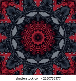 Color rojo con efecto calidoscopio