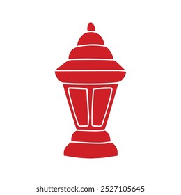 Red Color Lantern Icon. Chinese New Year Lantern. Chinese New Year illustration.