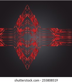 red color Light Abstract Technology background for computer graphic website internet. circuit. table. Mosaic