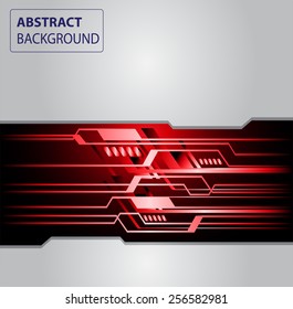 red color Light Abstract Technology background for computer graphic website internet and business. circuit. silver white background. text box. label. card.
