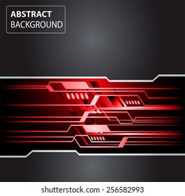 red color Light Abstract Technology background for computer graphic website internet and business. circuit. black background. text box. label. card.