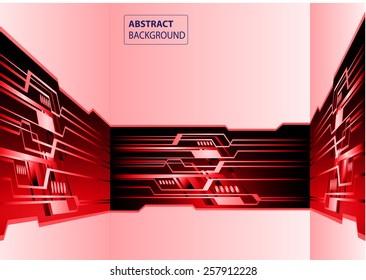 red color Light Abstract Technology background for computer graphic website internet and business. circuit. silver background. text box. label. card.