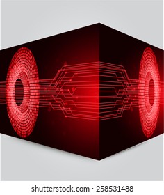 red color Light Abstract Technology background for computer graphic website internet and business. circuit.