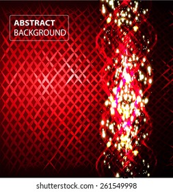 red color Light Abstract Technology background for computer graphic website internet and business. circuit. black background. text box. label. card. banner. wave