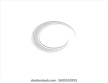 Red color line circle abstact