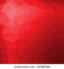 red color low poly background consist of triangle. vector illustration