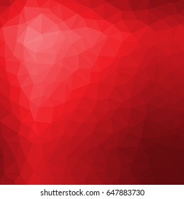 red color low poly background consist of triangle. vector illustration