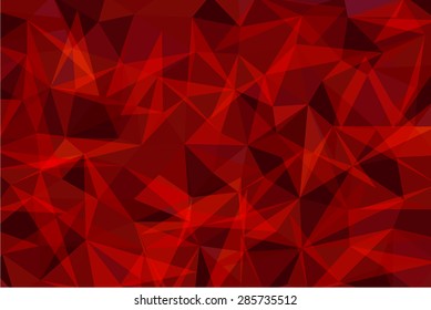 Red Color low poly Mosaic Background, Vector illustration, Creative Design Templates