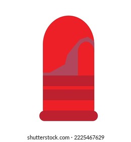 A red color metallurgy safety glove - workshop illustration 