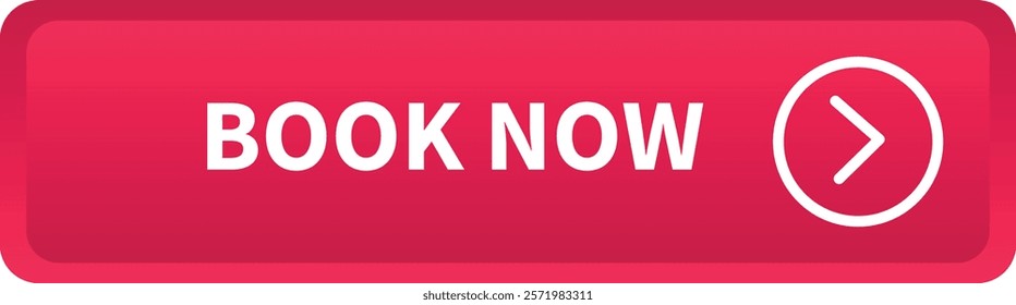 Red color modern trendy button of Book now