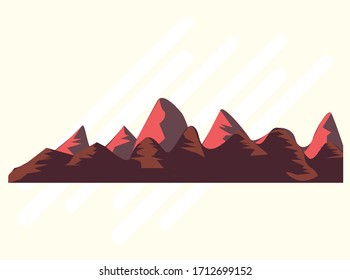Ilustración vectorial de color rojo Sierra