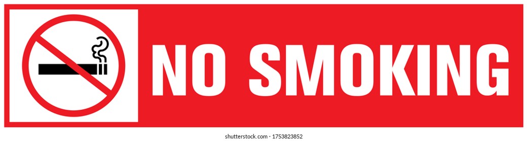 Red color no smoking sign