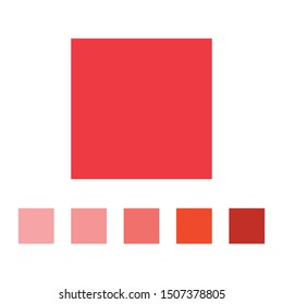 Red color palette vector illustration