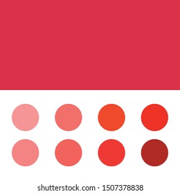 Red color palette vector illustration