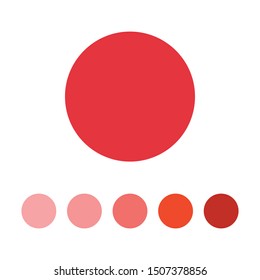 Red color palette vector illustration