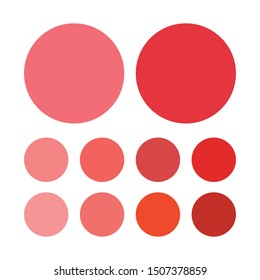 Red color palette vector illustration