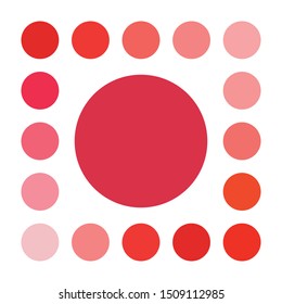 Red color palette vector illustration