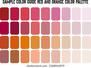 Red color palette. Yellow elements. Modern graphic. Orange color palette. Fashion art. Colorful concept. Vector illustration. Stock image.