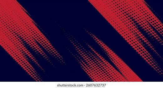 red color pattern gradient grunge texture background. Dots pop art comics sport style vector illustration Abstract background dark blue with modern corporate concept