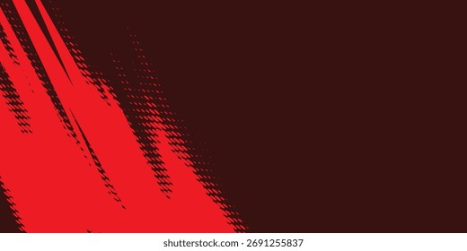 red color pattern gradient grunge texture background. Dots pop art comics sport style vector illustration.