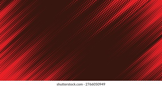 Red color pattern gradient grunge texture background. Dots pop art comics sport style vector illustration Abstract background dark red with modern corporate concept	