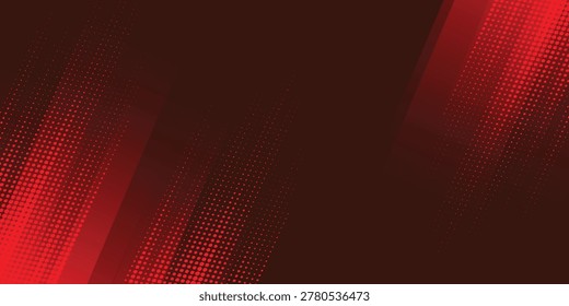 Red color pattern gradient grunge texture background. Dots pop art comics sport style.