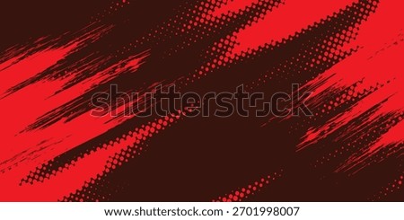 Red color pattern gradient grunge texture background. Dots pop art comics sport style vector illustration Abstract background dark red with modern corporate concept	
