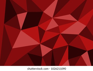 Red color polygon abstract background technology modern, Vector illustration with copy space