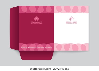 Red  color presentation folder design