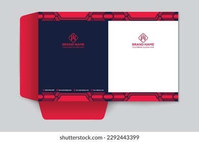 Red  color presentation folder design