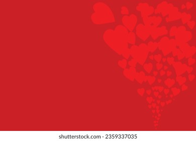 El color rojo propone el diseño de la tarjeta. diseño de tarjeta de efecto de amor.