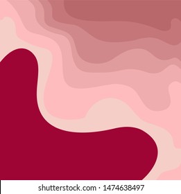 red color psychedelic fluid art abstract background concept design vector illustration