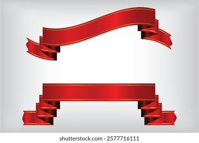 Red color ribbon design set 2025 new design
