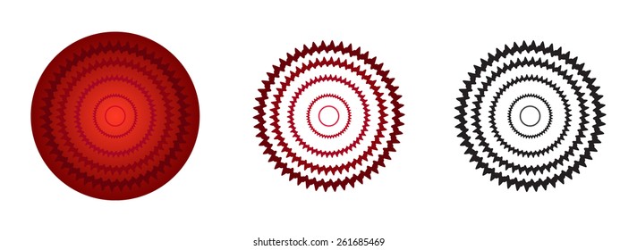 red color rosette gradient
