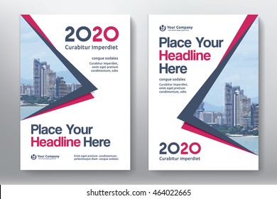 Red Color Scheme with City Background Business Book Cover Design Template in A4. Easy to adapt to Brochure, Annual Report, Magazine, Poster, Corporate Presentation, Portfolio, Flyer, Banner, Website.