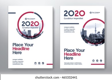 Red Color Scheme with City Background Business Book Cover Design Template in A4. Easy to adapt to Brochure, Annual Report, Magazine, Poster, Corporate Presentation, Portfolio, Flyer, Banner, Website.