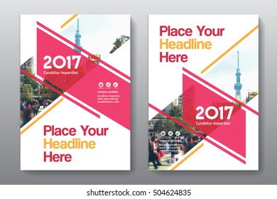 Red Color Scheme with City Background Business Book Cover Design Template in A4. Can be adapt to Brochure, Annual Report, Magazine,Poster, Corporate Presentation, Portfolio, Flyer, Banner, Website
