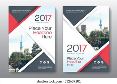 Red Color Scheme with City Background Business Book Cover Design Template in A4. Can be adapt to Brochure, Annual Report, Magazine,Poster, Corporate Presentation, Portfolio, Flyer, Banner, Website.