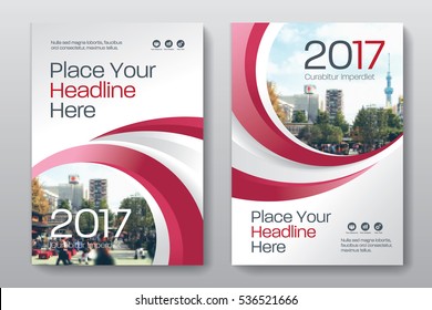 Red Color Scheme with City Background Business Book Cover Design Template in A4. Can be adapt to Brochure, Annual Report, Magazine,Poster, Corporate Presentation, Portfolio, Flyer, Banner, Website.